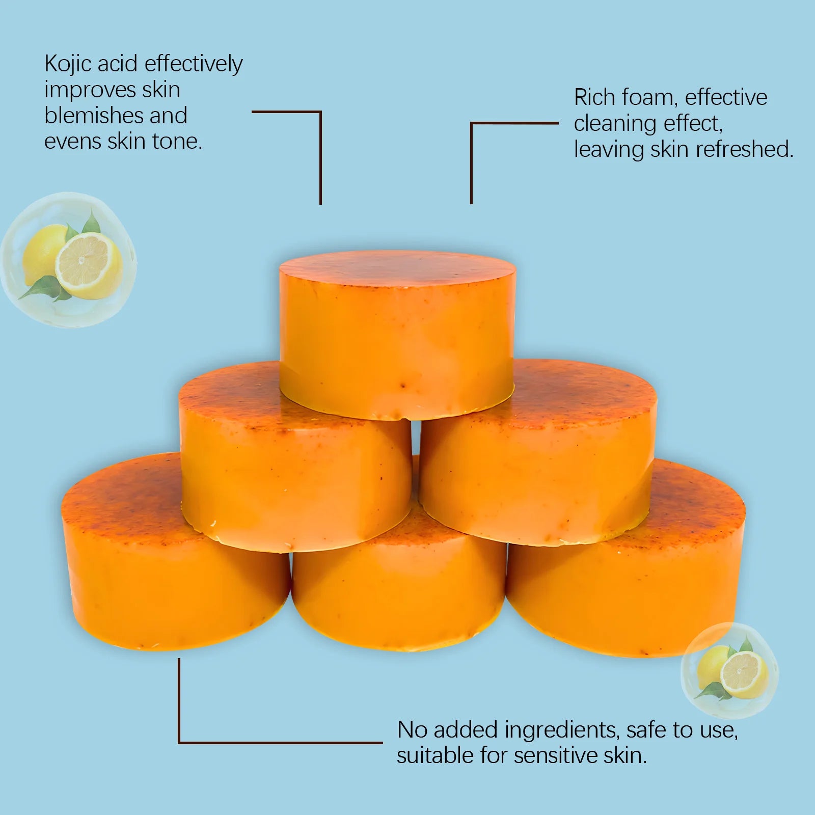 Oceaura Lemon Turmeric Brightening Soap Bar