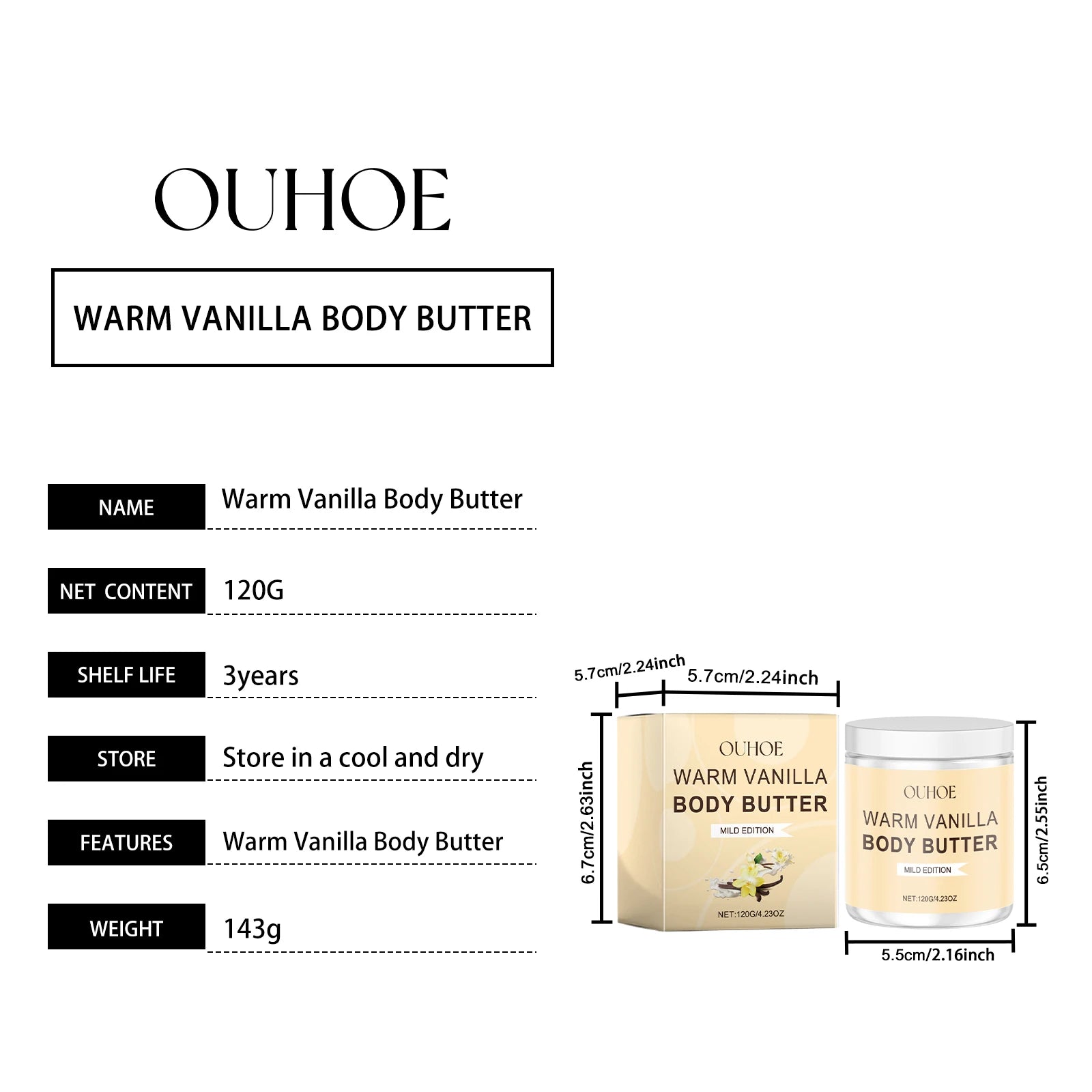 Ouhoe Warm Vanilla Body Scrub