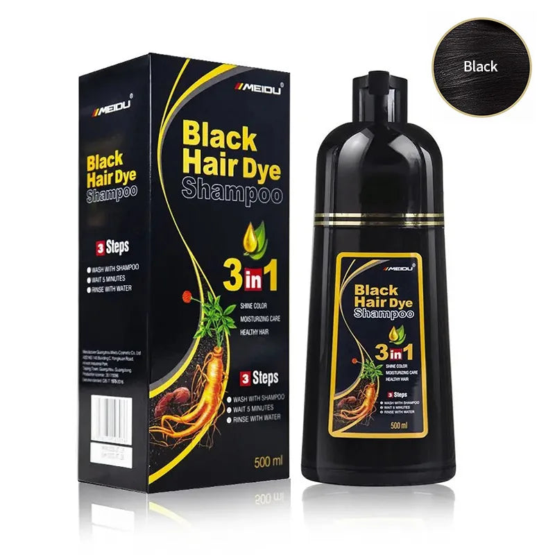 3-in-1 Hair Dye Shampoo – Instant Coloring & Natural Hair Treatment