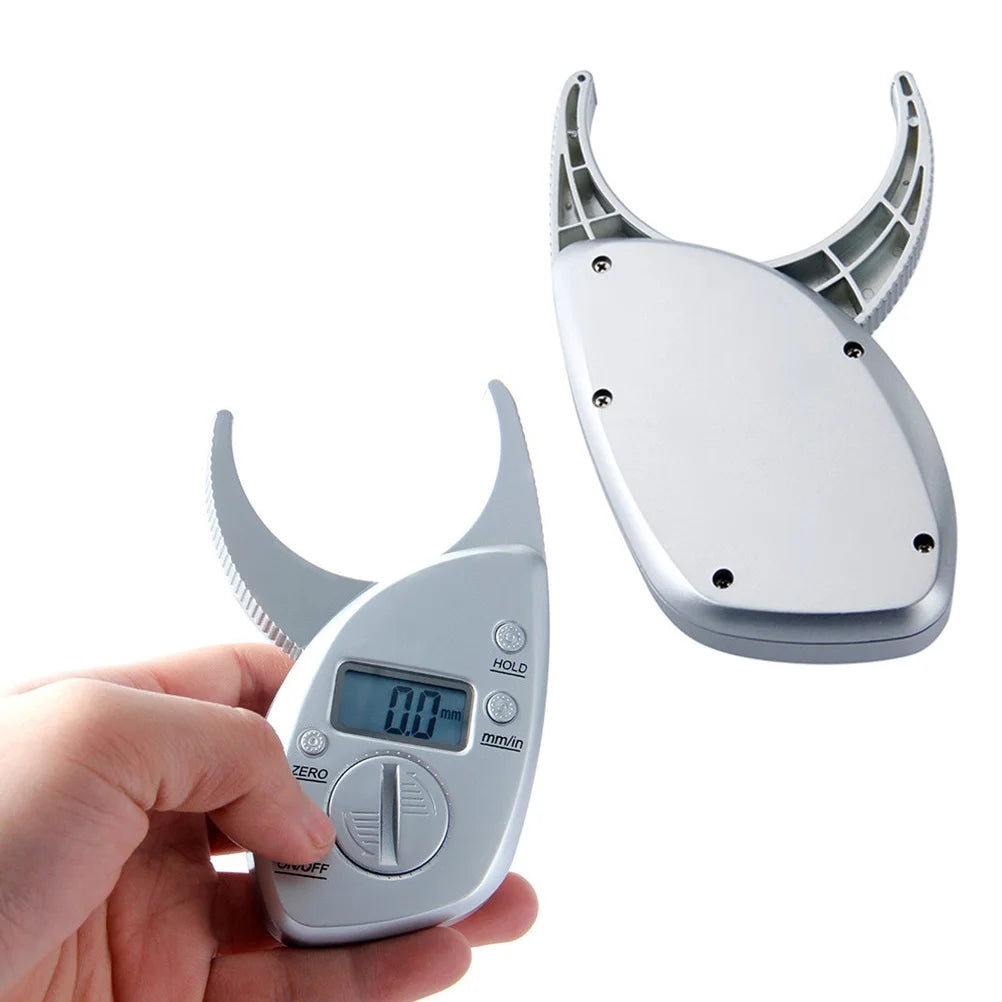 Digital Body Fat Caliper – LCD Display Skinfold Tester Clamp