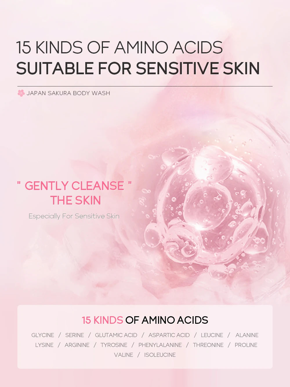 LAIKOU Japan Sakura Body Wash & Shampoo Set