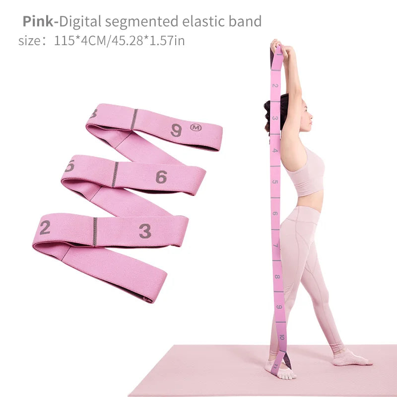 Elastic Yoga Stretch Strap with Loops