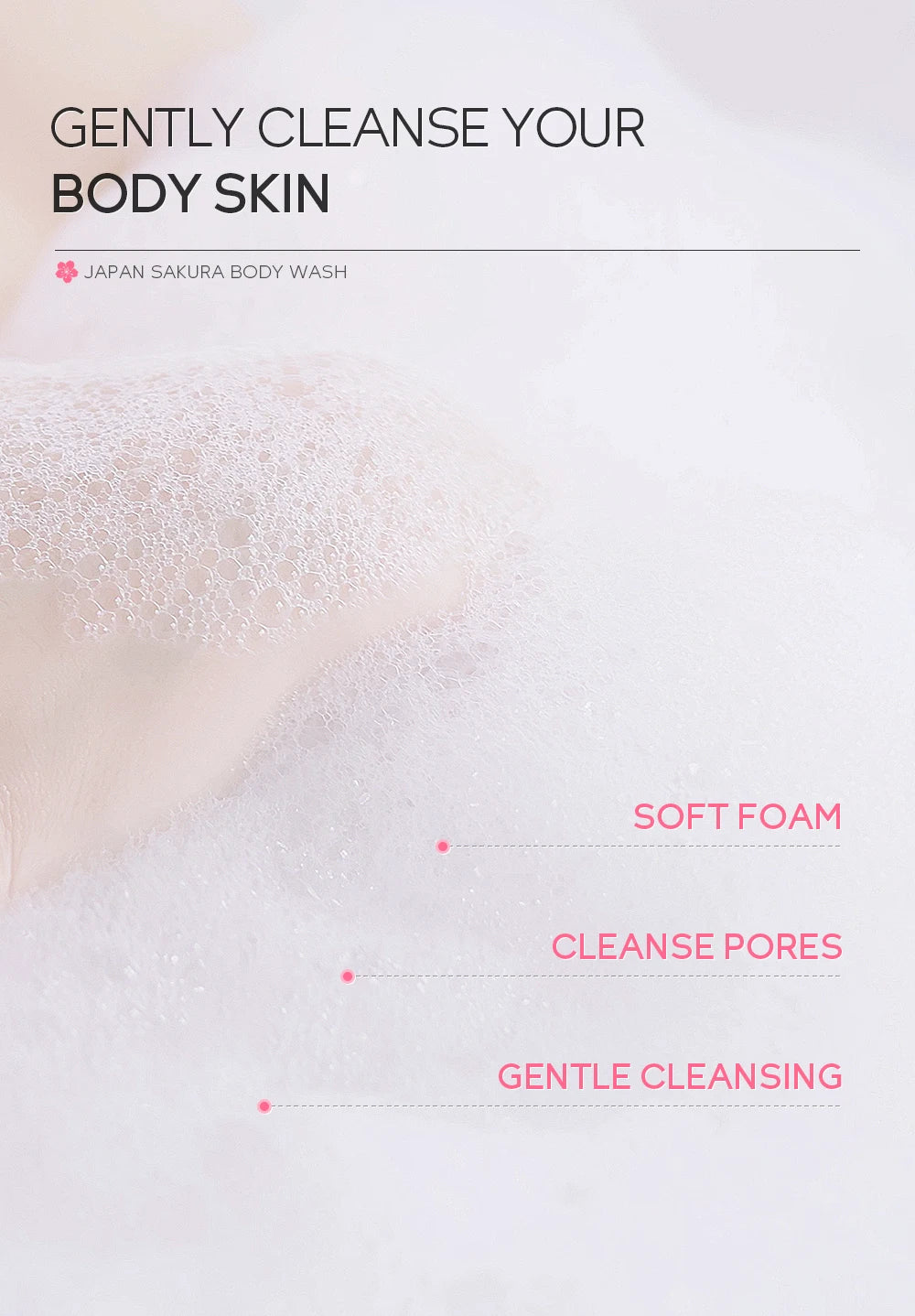 LAIKOU Japan Sakura Body Wash & Shampoo Set