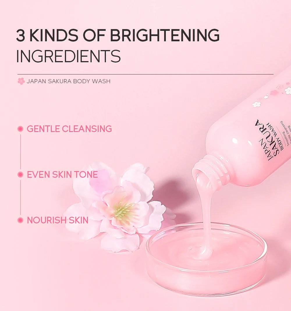 LAIKOU Japan Sakura Body Wash & Shampoo Set