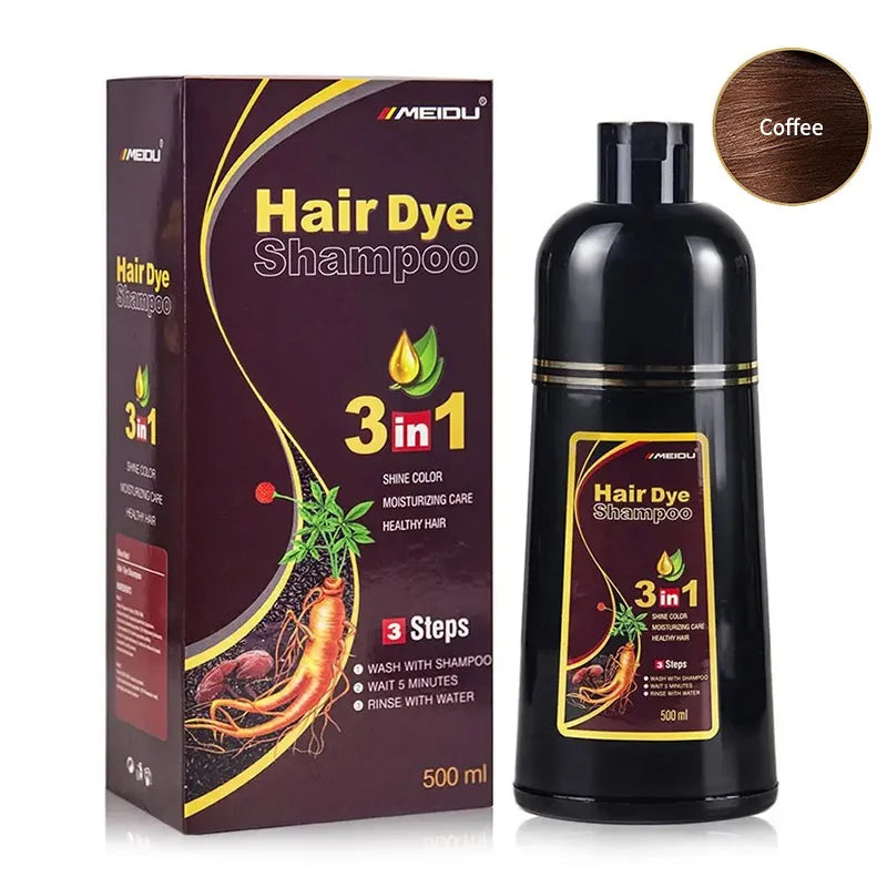 3-in-1 Hair Dye Shampoo – Instant Coloring & Natural Hair Treatment