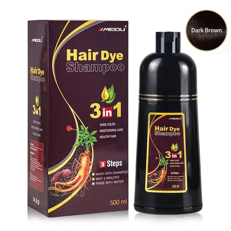 3-in-1 Hair Dye Shampoo – Instant Coloring & Natural Hair Treatment
