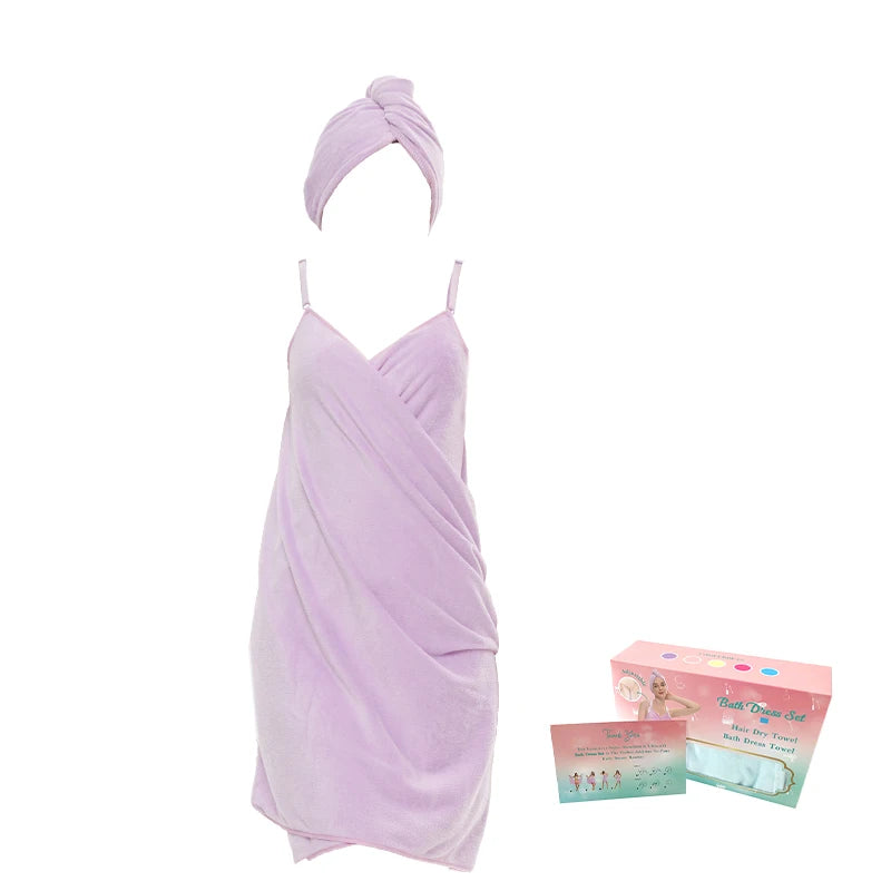 2PCS Women’s Camisole Shower Dress