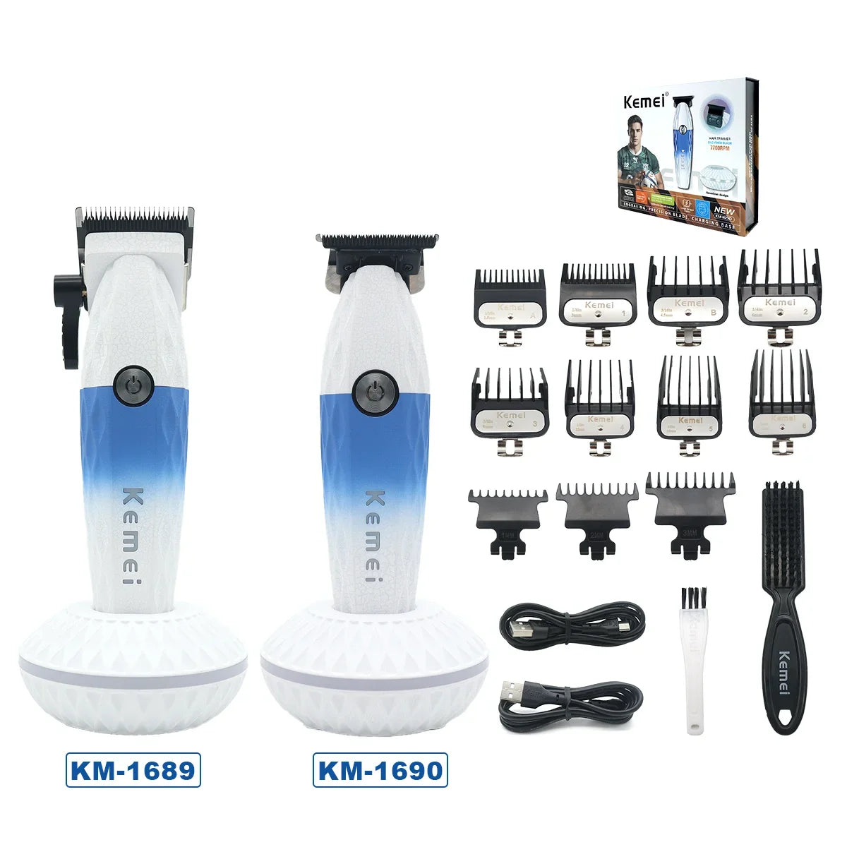 KEMEI KM-1689 / KM-1690 Professional Hair Clippers for Men