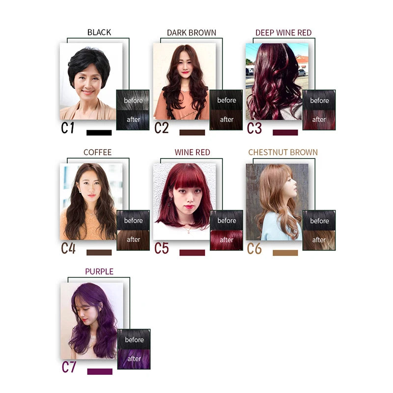 3-in-1 Hair Dye Shampoo – Instant Coloring & Natural Hair Treatment