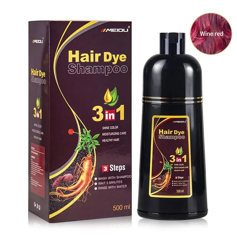 3-in-1 Hair Dye Shampoo – Instant Coloring & Natural Hair Treatment