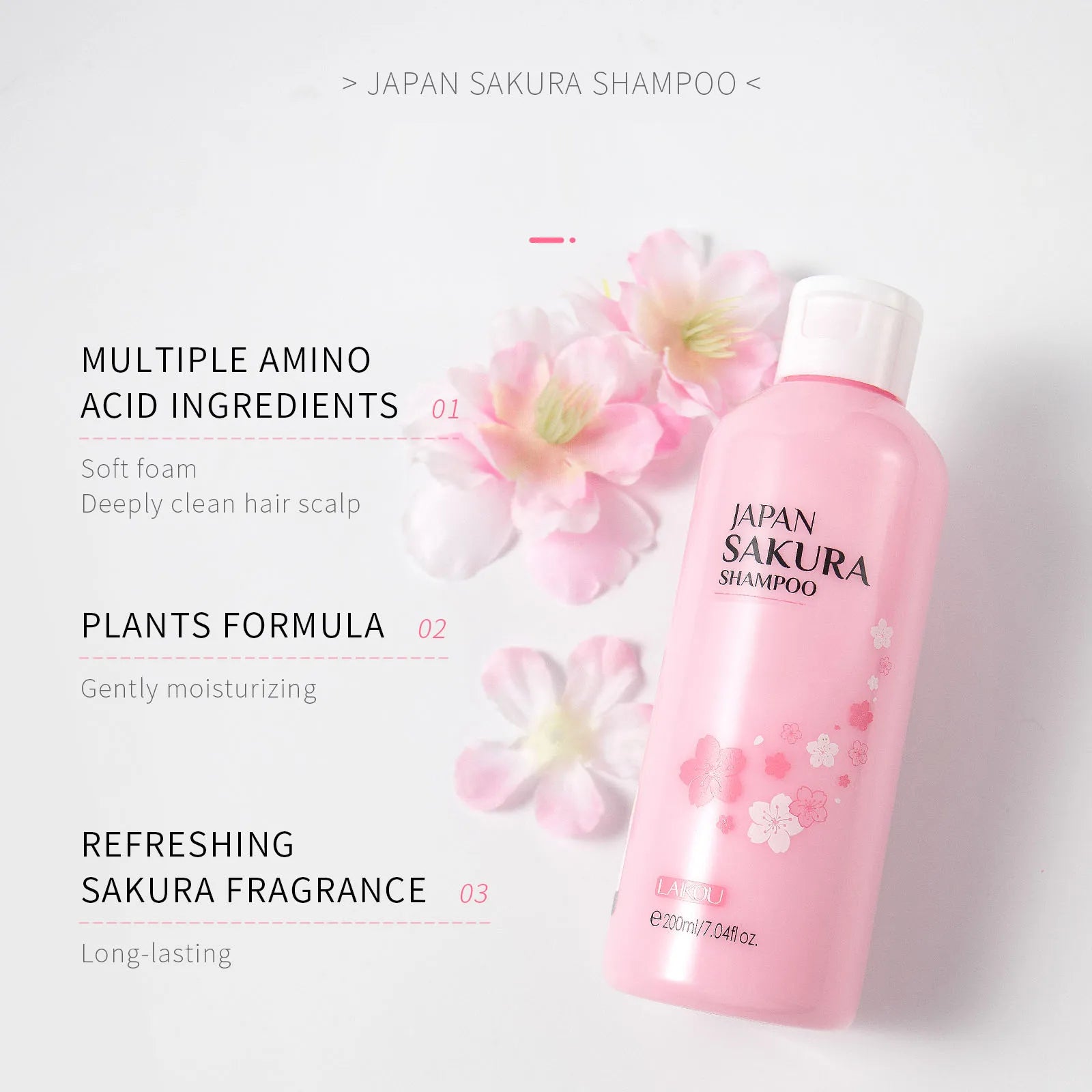 LAIKOU Japan Sakura Body Wash & Shampoo Set