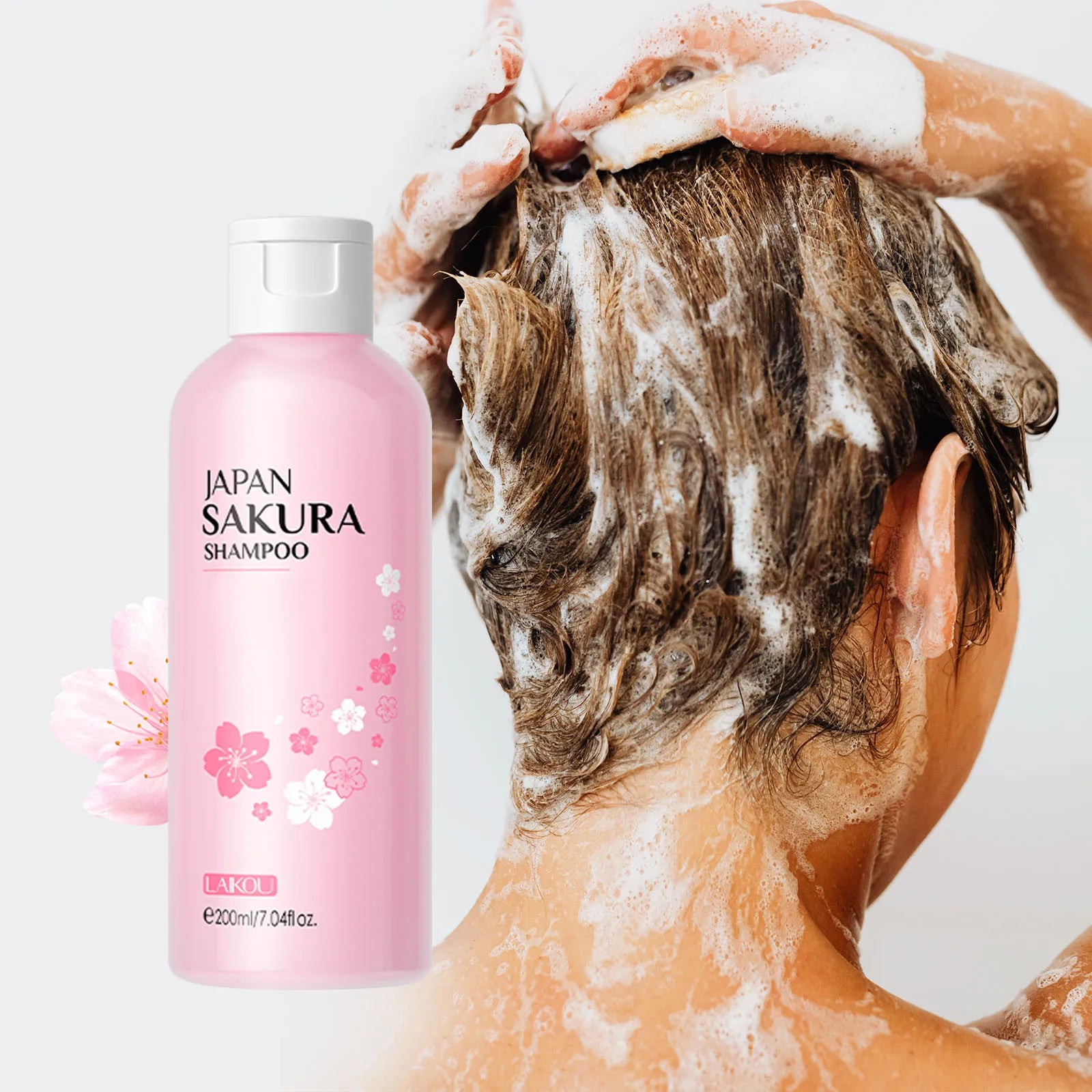 LAIKOU Japan Sakura Body Wash & Shampoo Set