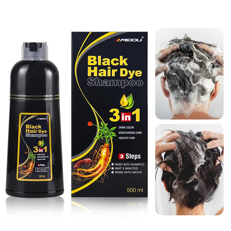 3-in-1 Hair Dye Shampoo – Instant Coloring & Natural Hair Treatment
