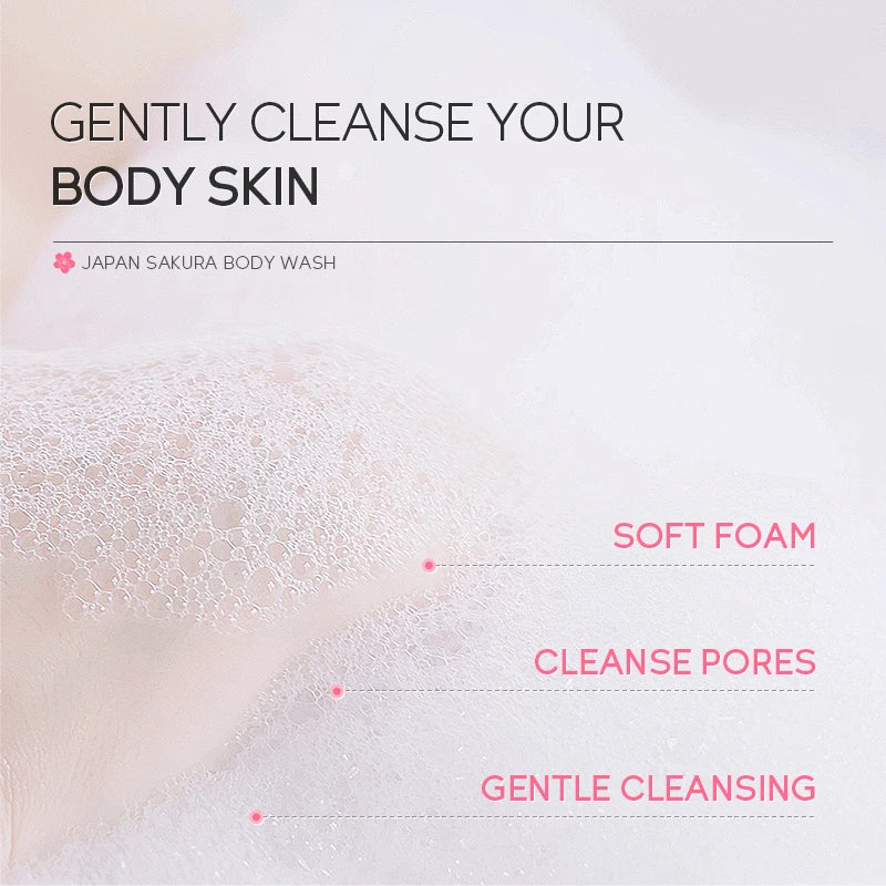 LAIKOU Japan Sakura Body Wash & Shampoo Set